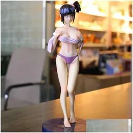 Decorative Objects Figurines 36Cm Antistre Hyuuga Hinata Swimsuit Bathhouse Statue Pvc Action Figure Ornaments Collection Toys For Dhmxz