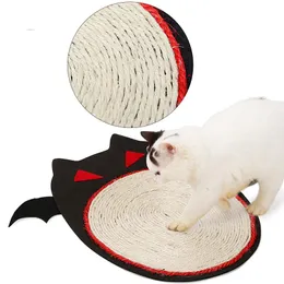 Accesorios Hoomall Protector de muebles Pet Cat Play Toys Alta calidad Sisal Cat Scratch Board Cute Halloween Bat Cat Scratcher Kitten Mat