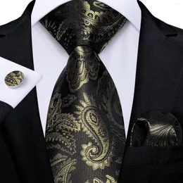 Bow Ties 2023 Lüks Paisley Erkekler İçin İpek Mendil Kumbusu Düğün Partisi Aksesuarları 150cm Uzunluk Boyun Kravat Seti Toptan