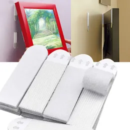 24 PCS Removable Damage-Free Picture Frame Hanging Strips Tape No Trace Wall Sticker Hook DIY Strong For Poster Frame Strip Tape