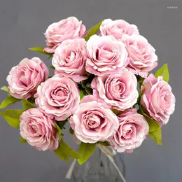 Dekorativa blommor fancy mönster Pretty Flower Rose Wedding Bouquet Bridal