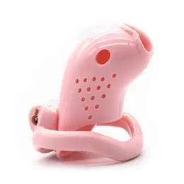 Massage Penis Cage 100% Resin Small Goldfish Design Penis Sleeve Male Chastity Device Sex Toys For Men with 4 Penis Ring Chastity 272y