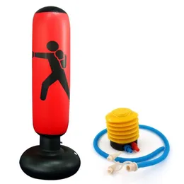 Boxningsträningsutrustning Kickboxing Muay Uppblåsbar väska -stand Tumbler Release Punching Sandbag för barn vuxna online shoppi249z