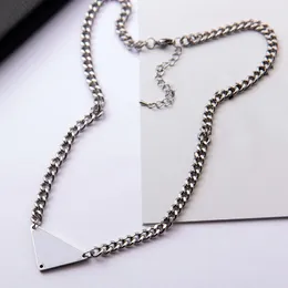 Designer Iced Out Pendant Mens Chain Silver Plated Pare Jewelry Designer Jewelry Women White Black P Triangle Pendant Sterling Silver Luxury Necklace Party Gift Present