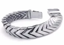cool mens silver bracelets jewelry heavy wide 316l stainless steel bracelet men biker chain bracelet NB196658420