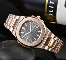 Bestsäljande herrkvinnaklockor klassiska 5711 Quality Quartz Movement Watche Top-klass Brand Wrist Watch Luxury Designer Commerce Wristwatches Metal Strap Wates