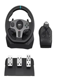 PXNV9 Gaming Steering Wheel Pedal Vibration Racing Wheel 900 Rotation Game Controller per Xbox One 360 PC PS 3 4 per Nintendo Swi9293448