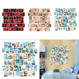 Adesivi murali 50Pcs Kit di immagini estetiche per collage Cartoline Fahsion Poster Decorazioni per la camera da letto spesse e carine per ragazze adolescenti