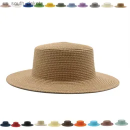 Sun Hats Women 남자 남자 모자 평평한 상단 넓은 넓은 챙 모자 여름 해변 캐주얼 흰색 검은 양동이 모자를위한 여자 남자 Gorras para mujer l230523