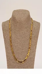 E Whole Classic Figaro Cuban Link Chain Necklace Bracelet Sets 14k Real Solid Gold Filled Copper Fashion Men Women 039 S Je3653703
