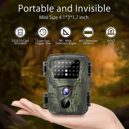 Hunting Cameras Outdoor Mini Trail Camera 20MP 1080P Wildlife 850nm Night Vision Wild Hunter Cam Mini600 Po Trap Surveillance 230603
