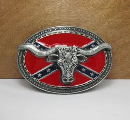 BuckleHome rebel bull belt buckle confederate buckle with pewter plating FP02445 2484632