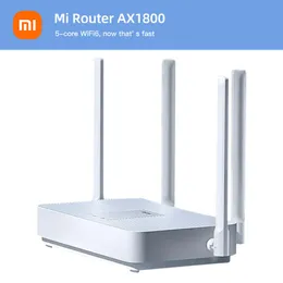 REDMI MI 라우터 AX1800 5 코어 Wi-Fi6 1800 MBPS 256MB 듀얼 밴드 4 외부 안테나는 128 개의 장치에 안정적으로 연결됩니다.