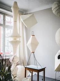 Lampy wisiork nowoczesne projektant Wabi-sabi Akari noguchi yong światła LED E27 do sufitu do wystroju domu w salonie sofa wisząca lampa wisząca lampa