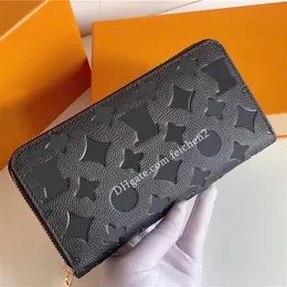 Women clutch Wallets designer wallet mens genuine leather long purse card holder business zippy checkered phone-bag Multiple inter224K