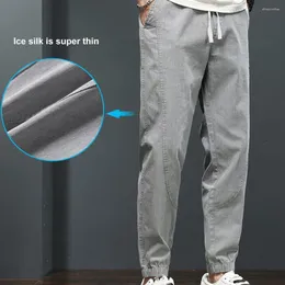 Men's Pants Cool Men Trousers Streetwear Solid Color Casual Pockets Harem Jeans Cargo Daily Wear