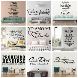 Beauty Spanish Quote Nursery Wall Stickers Vinyl Art Decals For Kids Rooms Decoration Background Wall Art Decal Drop Shipping