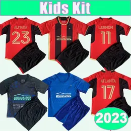 2023 Atlanta Uni ted Kit para niños Camisetas de fútbol ARAUJO ROBINSON SOSA LENNON Portero local Edición especial Traje para niños Camiseta de fútbol Uniformes de manga corta