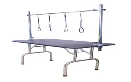 Dog Apparel 16pet Grooming Desk Hanger دعم الفولاذ المقاوم للصدأ لإكسسوارات طاولة الجمال المهنية مع 4 Slings 2Clips1328588