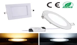 Dimmable Led Panel Light SMD 2835 9W 12W 15W 18W 21W 2200LM 110240V Led Ceiling lights spotlight lamps downlight lamp driver6746817