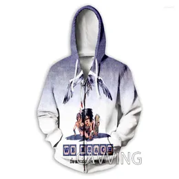 Men's Hoodies Fashion 3D Print The Melvins Zipper Zip Up Hooded Sweatshirts Harajuku Hip Hop