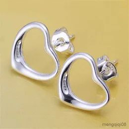 Charm Charms Fine Sterling Silver Romantic Heart Studs örhängen för kvinnor Party Wedding Christmas Gifts Street All-Match Jewelry R230605