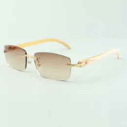 نظارة شمسية بيضاء عادي 3524012 مع عدسات 56 مم للرجال والنساء 5A