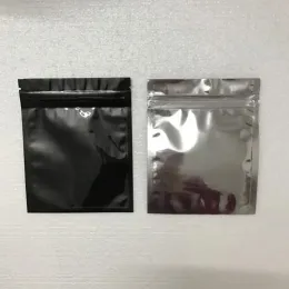 200st Clear Mylar Bags Exempel Packets Metal Aluminium Candy Packaging Zipper Pouch Återställbar plastfolieväska för te -snacks toppkvalitet