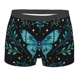 Underpants Cool Mystical Moon Moth Boxer Shorts Panties Male Breathbale Gothic Witch Occult Witchcraft Briefs Underwear