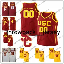 Thr Custom 2020 USC Trojans Basketball 21 Onyeka Okongwu 2 Jonah Mathews 31 Ник Ракоцевич 4 Даниэль Утоми Винтажные мужчины Молодежные детские малышки 4xl