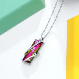 Hänge halsband minhin mode färgglada uttalande österrike lila kristall strass vatten droppe elegant dingle halsbandsjewelry