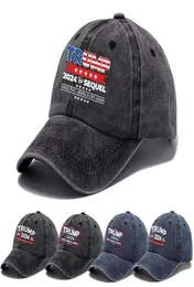 Trump Hat 2024 US Presidential Election Baseball Cap Party Hats Make America Great Again Black Cotton Sports Caps FWF87746133280