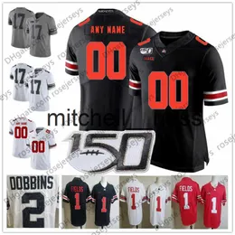 Mit8 Ohio State Buckeyes 4 Chris Chugunov 6 Jameson Williams 12 Gunnar Hoak 22 Steele Chambers 23 Marcus Crowley Preto Vermelho Branco 150TH Jersey