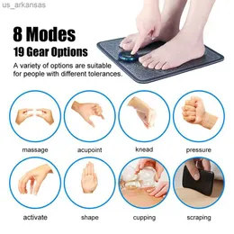 Massager Electric EMS Foot Foot Massager PAD محمولة قابلة للطي.