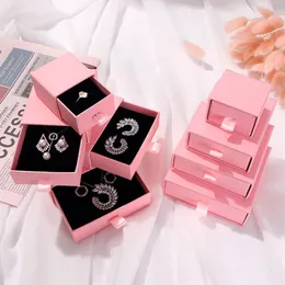 Customizable Logo Carton Box Necklace Bracelet Earrings Jewelry Packaging Display pink 10pcs Pull Out Whole Lots Bulk BOX T2002570