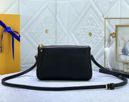 Womens designer shoulder bag luxury Double Zip Pochette handbags flower letter Giant Reverse crossbody bags Top-quality leather ladies mini fashion evening purse