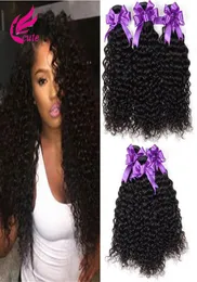 Chinese Mongolian Indian Hair Weave 3 Bundles Virgin Kinky Curly Human Hair Weave 100 Unprocessed Hair Weft Extensions Natural Bl2978705