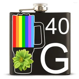 Hip Flasks 4o Raiinbow For Liquor Men And Women Customized Stainless Steel Flask Pocket Drinking Whiskey Alcohol