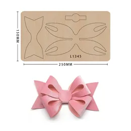 Crafts Wooden Cutting Die Bow Hair Accessory Frame Mold for Scrapbooking Craft Embossing Stencil Die Cut Card Making