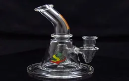 75 Inch fire flame glass bong bubbler water smoking pipe with pyramid perc ship9284730