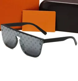 Gafas de sol con lente 2023 con la marca de diseñadores de letras Sun Glasses Mujeres Unisex Viajes de gafas de sol en la playa gris negro V2330