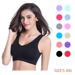 Roupa de ioga S-4XL Sutiã esportivo feminino Fitness Colete de corrida de ioga Roupa íntima 7 cores Crop tops acolchoado Roupa íntima sem aro de arame Sutiãs de ginástica femininos 230605