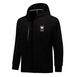 Stade Malherbe de Caen Men Jackets Autumn Warm Coat Leisure Outdoor Jogging Hooded Sweatshirt Full dragkedja Långärmad Sportsjacka