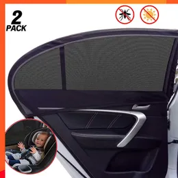 New 2pcs Car Sun Shade Front/Rear Side Window UV Sun Prevent Sunshine Blocker Cover Shade Mesh Car Window Shades for Child Baby Pet