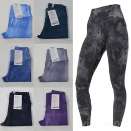 Allinea Lu Girl Yogas nuda ad alta elasticità Esercizio di pantaloni pieni che fanno jogging nono pantalone con leggings atletici gamberi per la caviglia esterno pantaloni stretti