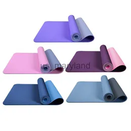 Yogamatten 183 * 61 * 0,6 cm TPE rutschfeste Gymnastikmatte Sport Paly Teppich Decke Teppich Türmatte Tappeto Palestra Gym Übung Heimtraining J230506