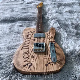 Schwere Legacy Jack Daniel TL ELECTRIC-Gitarre G OEM Ahorn-Laserdrucker-Korpus, großes Rock-Tremolo-System, alte Gitarre