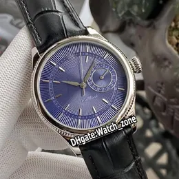 39 mm Cellini zegarki stalowe datę obudowy 39 mm 50519 M50519-0011 M50519-0011 Automatyczne niebieskie tarcze męskie zegarek zegarek skórzany strefa zegarka 5C178F