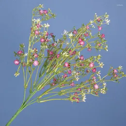 Dekorative Blumen, kleiner Gypsophila-Strauß, Mini-künstliche, getrocknete, gefärbte, natürliche Möbelornamente, Blumensträuße