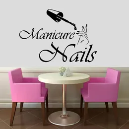 Decalcomanie da muro in vinile di moda Nails Salon Design Wall Stickers Interior Manicure per l'autoadesivo della decorazione della finestra del salone di bellezza